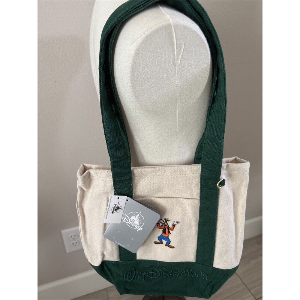 Walt Disney World Park Goofy Green Canvas Mini Tote Bag 2026 NEW